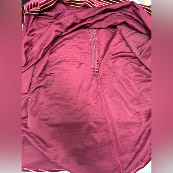 Unique Vintage Burgundy Velvet And Gold Skirt - Picture 6 of 12